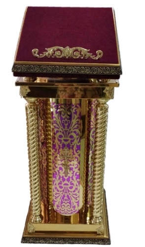 Side Four-Sided Analogion, Laser, Tubes, Aluminum Casting, 45x45cm, (Height 118-101cm)