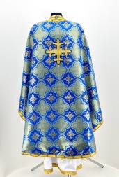 Priest Vestments Greek Style, Brocade Fabric, with Sewn Galloon