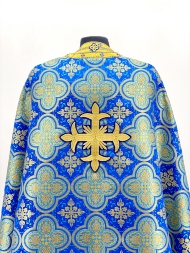 Priest Vestments Greek Style, Brocade Fabric, with Sewn Galloon