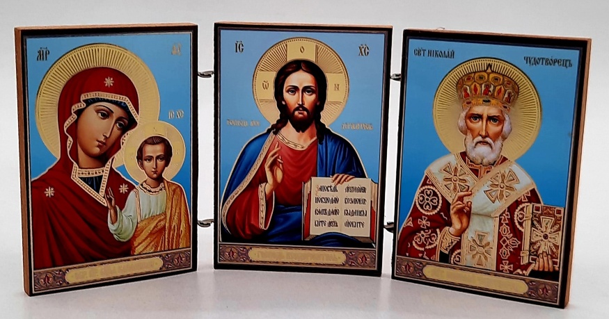 Triptych: Christ the Saviour, St. Nicholas the Wonderworker, and Our Lady of Kazan