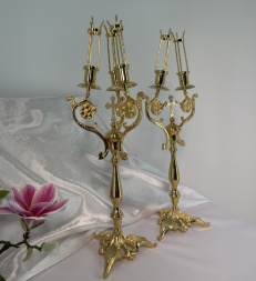 Dikiri and Trikiri (brass) height 41cm width 14.5cm