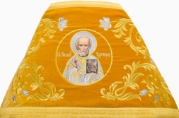 Priest Vestments, Embroidered on Velvet, Embroidery "Rose" with Sewn Galloon