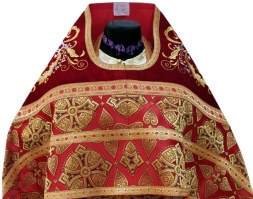 Priest Vestments Combined Brocade with Embroidered Epitrachelion, Embroidery "New Embroidery"