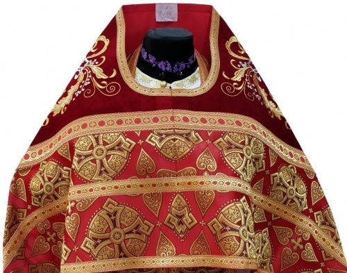 Priest Vestments Combined Brocade with Embroidered Epitrachelion, Embroidery "New Embroidery"