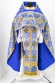 Priest Vestments Combined Brocade "Ornament" with Embroidered Epitrachelion, Embroidery "Circle"