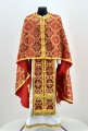 Priest Vestments Greek Style, Brocade Fabric, with Sewn Galloon