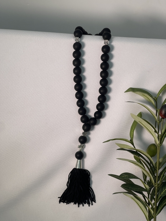 Pendant - prayer beads, for car, Agate, 50 pieces