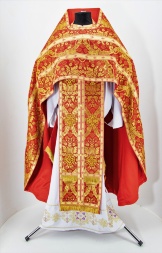 Priest Vestments, Greek Brocade "Jerusalem" with Sewn Galloon