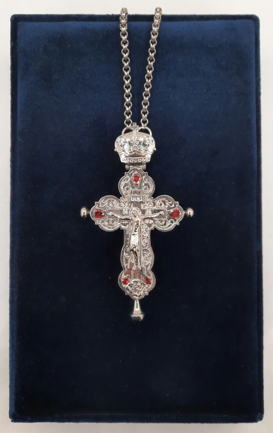 Pectoral Cross-Relic Holder 12×6.5cm (Nickel Plated)