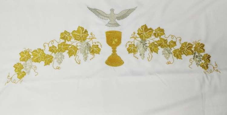 Epitaphios Curtain "Dove with Chalice"