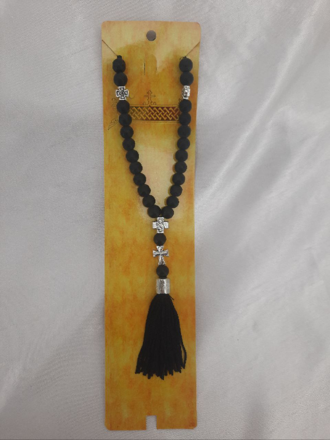 Pendant – Prayer Rope for Car, Agate, 30 beads, No. 2
