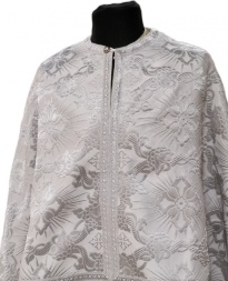 Priest Vestments Greek Cut, Brocade Fabric "Solar Cross" with Sewn Galloon