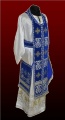 Priest Vestments, Embroidered on Velvet, "Rose" Embroidery with Embroidered Galloon