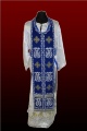 Priest Vestments, Embroidered on Velvet, "Rose" Embroidery with Embroidered Galloon
