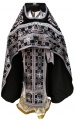 Priest Vestments Combined from Brocade "Greek Cross" with Embroidered Epitrachelion, Embroidery "Rose"