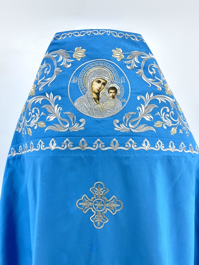 Priest Vestments, embroidered on Aloba, "Rose" embroidery with embroidered galloon