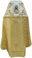 Priest Vestments Combined from Brocade "Sunflower" with Embroidered Epitrachelion, Embroidery "Rose"