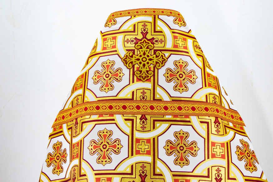 Priest Vestments made of Turkish brocade with sewn-on galloon