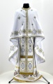 Priest Vestments, Greek Cut, Embroidered with French Cross Stitch on Gabardine with Embroidered Galloon