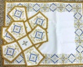 Priest Vestments, Greek Cut, Embroidered with French Cross Stitch on Gabardine with Embroidered Galloon