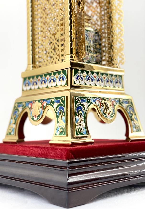 Tabernacle No. 2 (gold + enamel) dome 86×27 cm, tabernacle 60×17.5