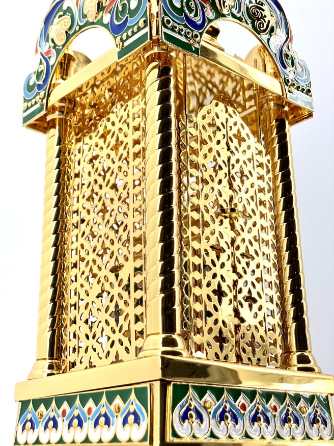 Tabernacle No. 2 (gold + enamel) dome 86×27 cm, tabernacle 60×17.5