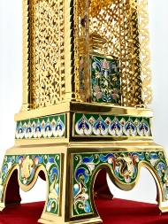 Tabernacle No. 2 (gold + enamel) dome 86×27 cm, tabernacle 60×17.5