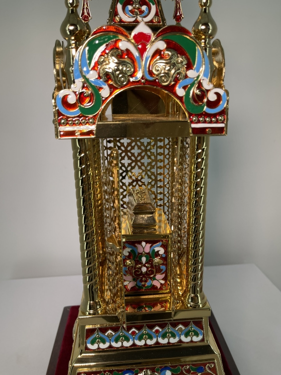 Tabernacle No. 2 (gold + enamel) dome 86×27 cm, tabernacle 60×17.5