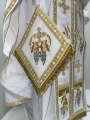 Priest’s Vestments of Greek Cut, Embroidered Gabardine with Sewn Galloon, "Grapevine" Embroidery