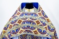 Priest Vestments made of Greek Brocade, "Byzantium" Fabric with Sewn Galloon