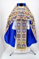 Priest Vestments made of Greek Brocade, "Byzantium" Fabric with Sewn Galloon