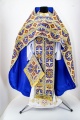 Priest Vestments made of Greek Brocade, "Byzantium" Fabric with Sewn Galloon