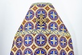 Priest Vestments made of Greek Brocade, "Byzantium" Fabric with Sewn Galloon