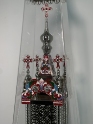 Tabernacle No. 2 (nickel + enamel) dome 86×27 cm, tabernacle 60×17.5