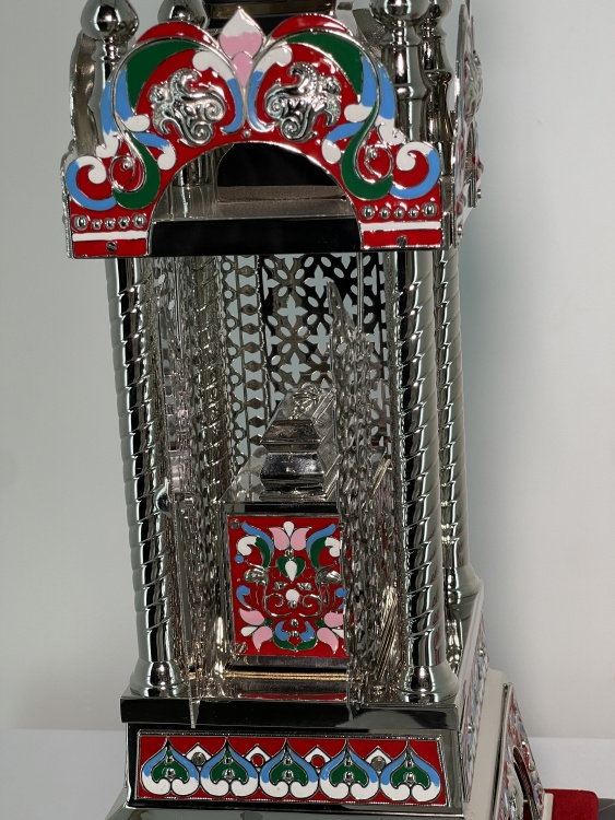 Tabernacle No. 2 (nickel + enamel) dome 86×27 cm, tabernacle 60×17.5