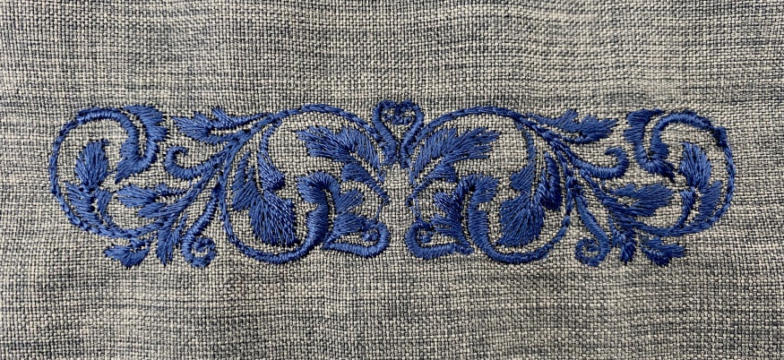 Cassock dress with embroidery, wet silk fabric