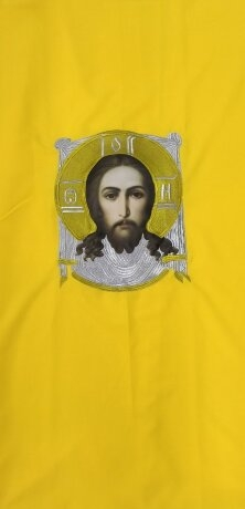 Epitaphios Veil with Icon (The Holy Mandylion)