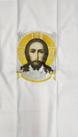 Epitaphios Veil with Icon (The Holy Mandylion)
