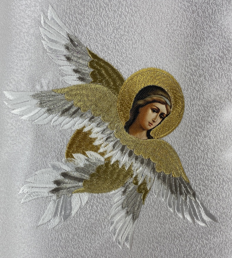 Combined Priest Vestment Embroidered on Brocade with Embroidered Icons, Embroidery "Paschal"