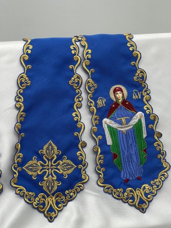 Bookmark with the Icon of the Protection of the Most Holy Theotokos