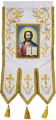 Embroidered processional banners, pair, lily, sew-on banner