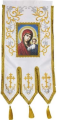Embroidered processional banners, pair, lily, sew-on banner