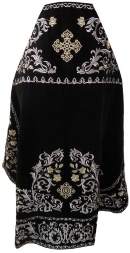 Priest Vestment, Embroidered on Velvet, Embroidery "Rose" with Embroidered Galloon