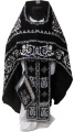 Priest Vestment, Embroidered on Velvet, Embroidery "Rose" with Embroidered Galloon