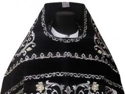 Priest Vestment, Embroidered on Velvet, Embroidery "Rose" with Embroidered Galloon