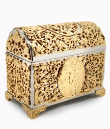 Baptismal Box, Nickel-Gold 15×8×13