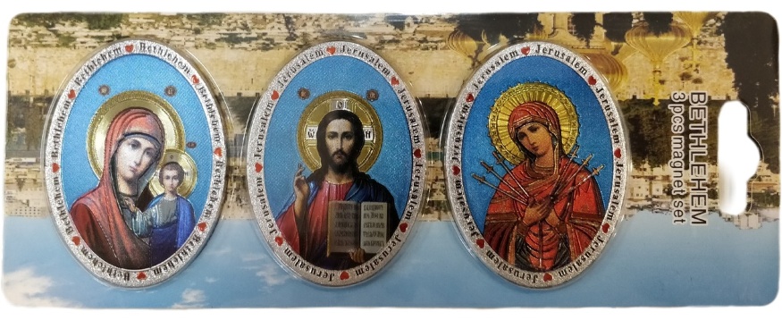 Magnets 3 pieces, size 6.5×5 cm