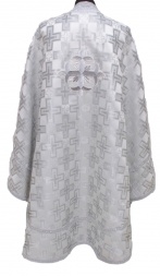 Priest Vestments Greek Style, Brocade Fabric "Patriarchal Cross" with Sewn Braid