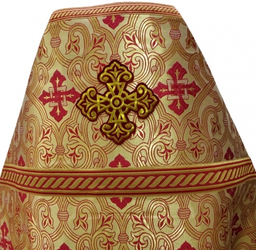 Priest Vestments Made of Greek Brocade with Sewn Galloon