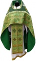 Priest Vestments Combined from Brocade "Greek Cross" with Embroidered Epitrachelion, Embroidery "Lily"